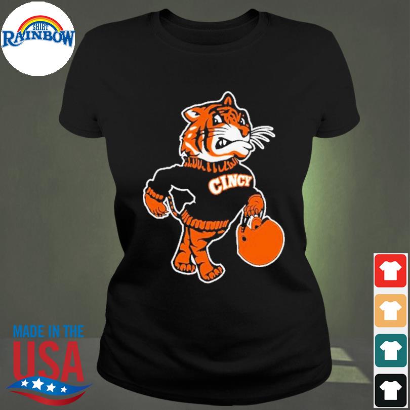 Premium Cincinnati Bengals Vintage Fighting Mascot T-Shirt