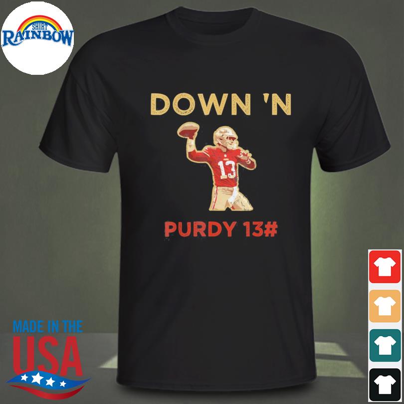 Down 'N Purdy #13 Brock Purdy American Football Quarterback T-Shirt  Essential T-Shirt by topseller49