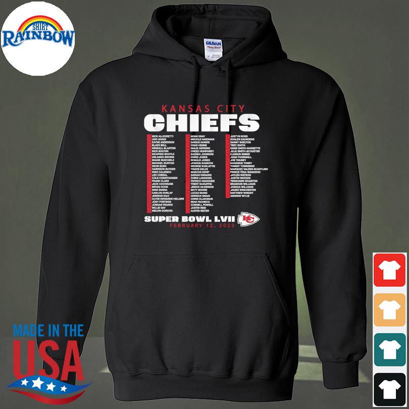 Funny kansas City Chiefs Super Bowl LVII Roster shirt, hoodie