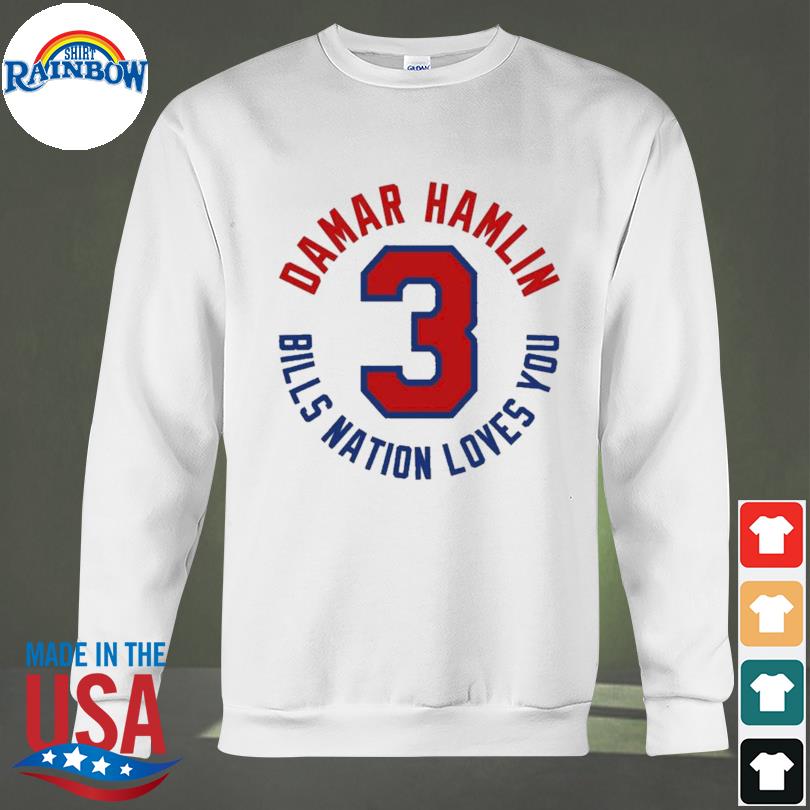 Hamlin Fan Shirt, Love For 3 Support Damar Hamlin TShirt - Bring Your  Ideas, Thoughts And Imaginations Into Reality Today