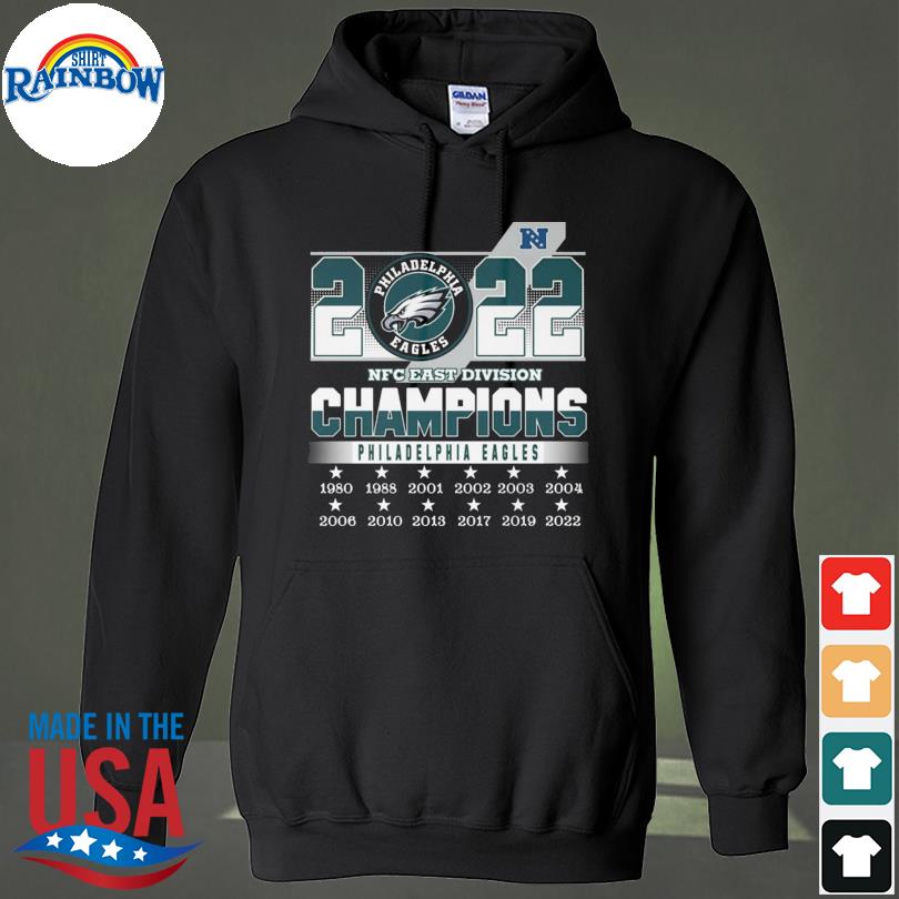 Official Philadelphia eagles 2022 nfc east division champions 1980 2022  shirt, hoodie, sweater, long sleeve and tank top