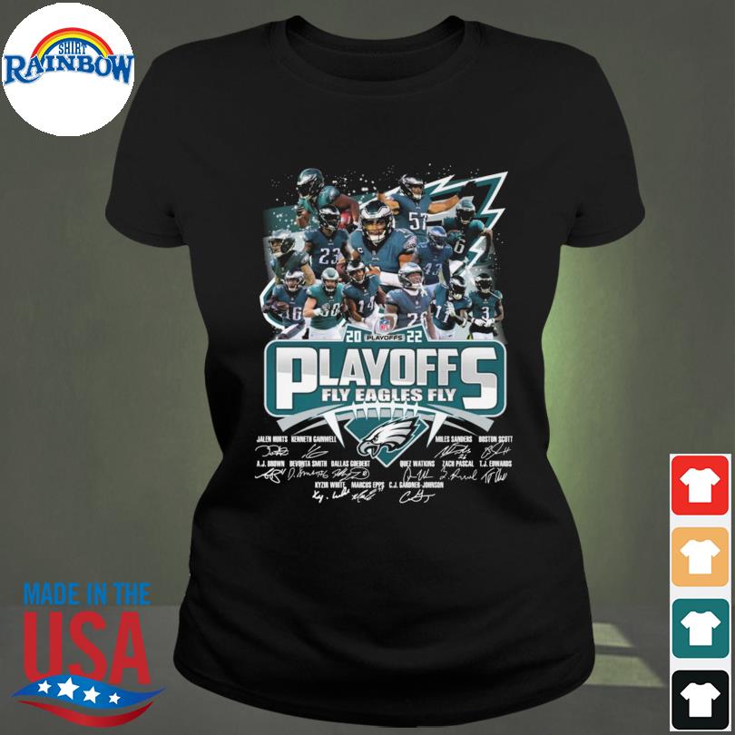 Philadelphia Eagles 2022 Playoffs Fly Eagles Fly Signatures shirt