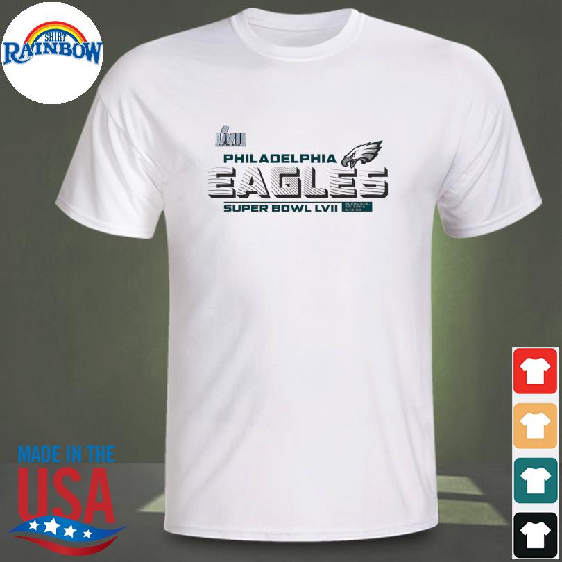 Philadelphia Eagles Fanatics Branded Super Bowl LVII Vivid Striations T- Shirt - White