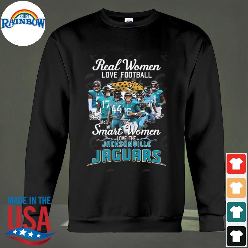 Real Women Love Football Smart Women Love The Jacksonville Jaguars T Shirt  - Growkoc