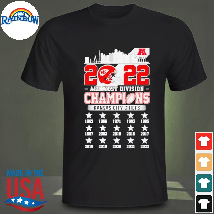 2022 AFC West Division Champion Kansas City Chiefs 1962 2021 2022 shirt