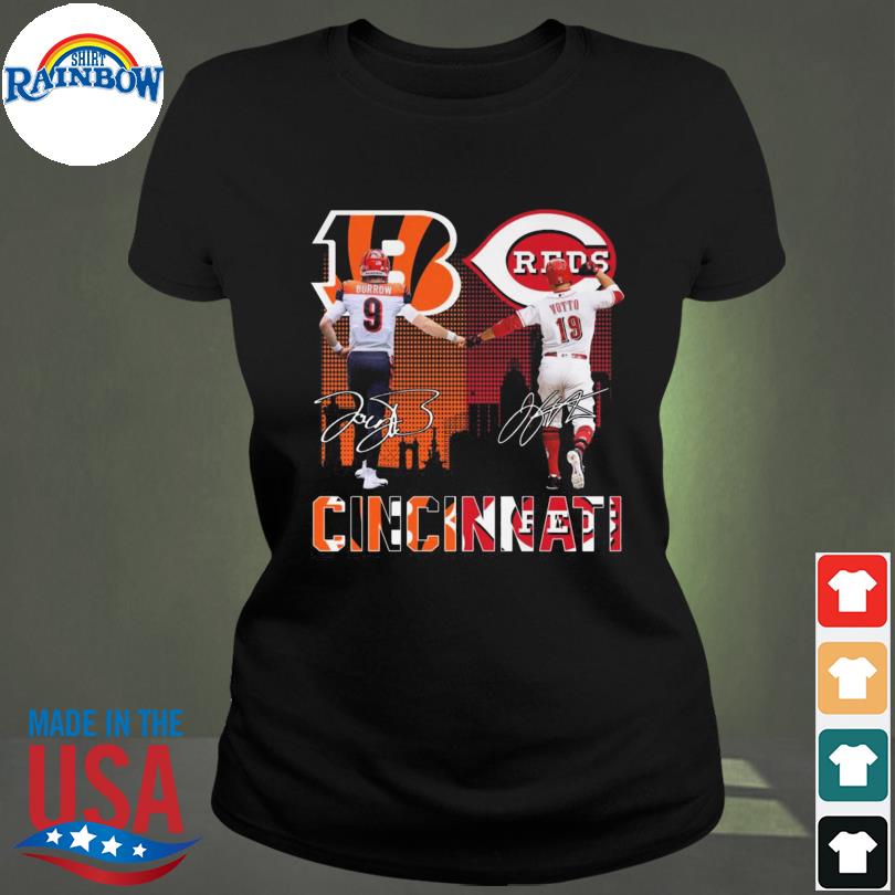 Official cincinnatI bengals vs cincinnatI reds Joe burrow wallpaper joey  votto city signatures Shirt, hoodie, sweatshirt for men and women