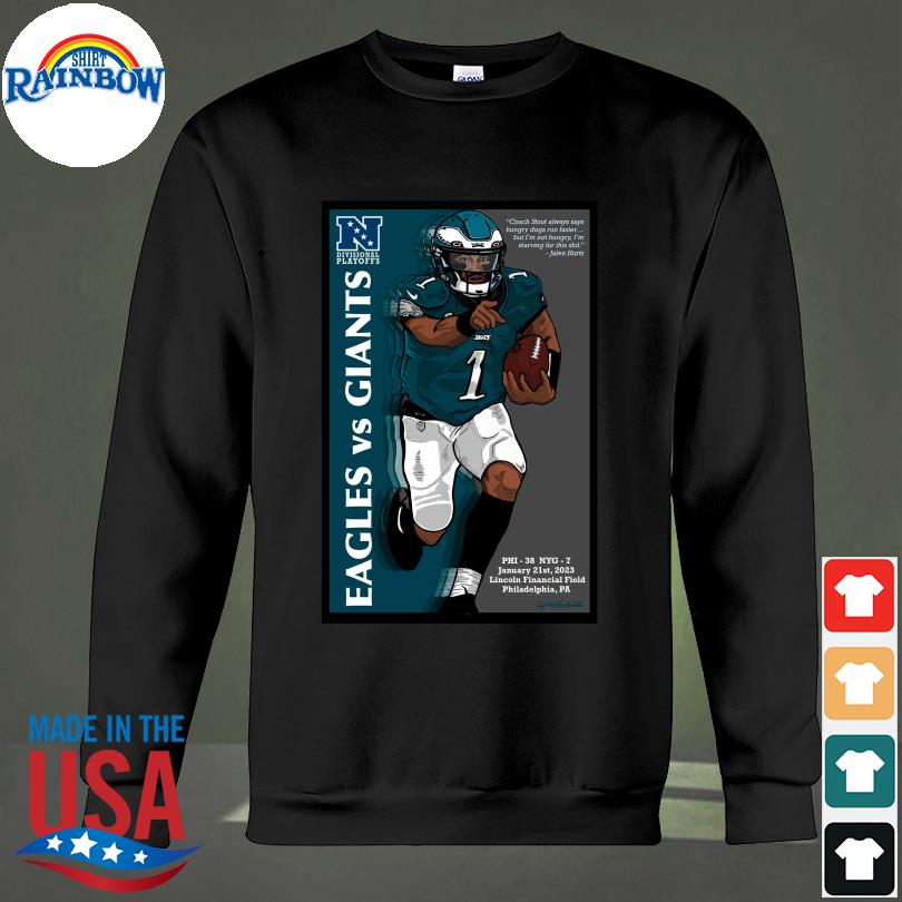 Funny philadelphia eagles jalen hurts playoff print T-shirt, hoodie,  sweater, long sleeve and tank top