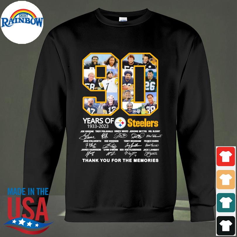 Funny Pittsburgh steelers 90 years of 1933 2023 thank you for the