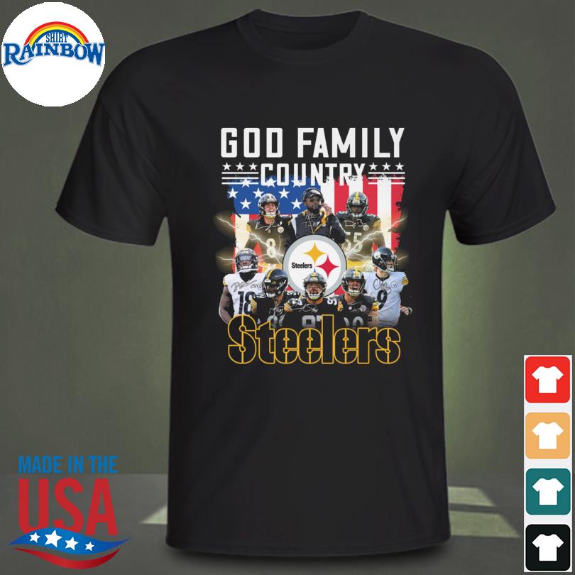 God family country Pittsburgh Steelers American flag shirt, hoodie,  sweater, long sleeve and tank top