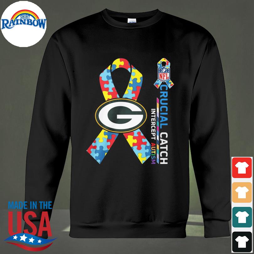 Green Bay Packers crucial catch intercept autism 2023 shirt