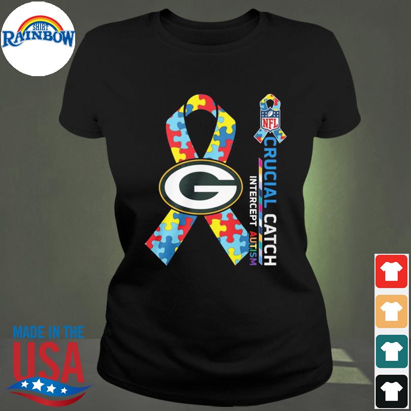 Green Bay Packers Crucial Catch Intercept Autism shirt, hoodie, sweater,  long sleeve and tank top