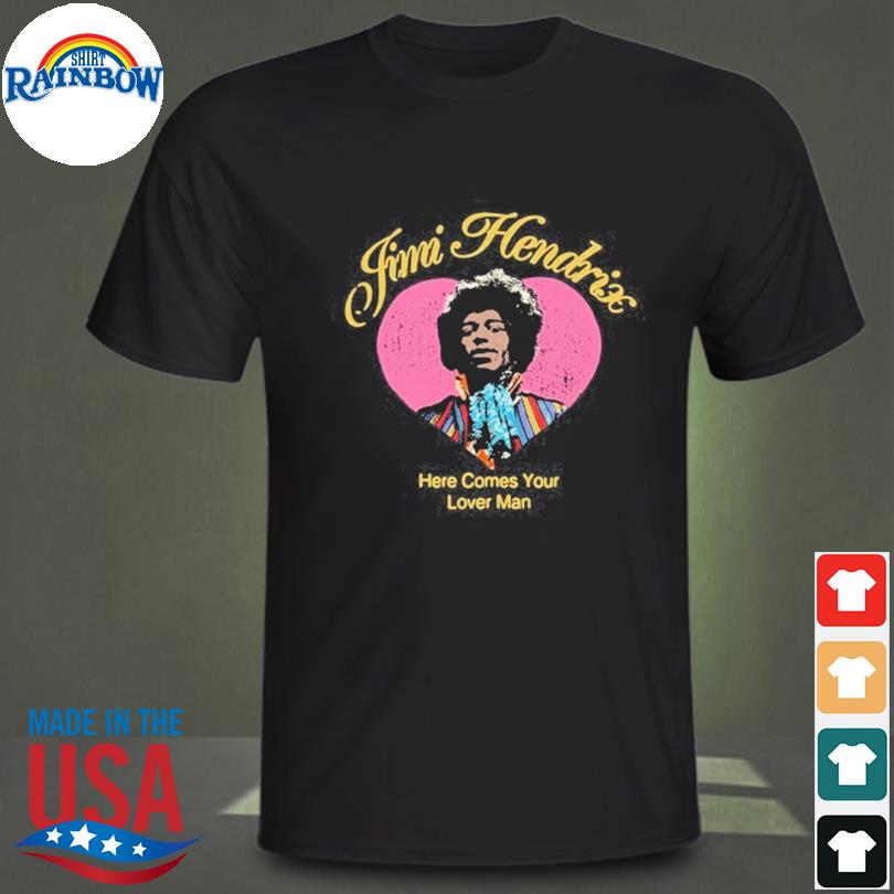 Jimi hendrix here comes your lover man graphic shirt