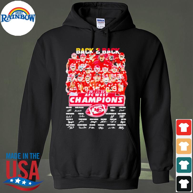 Kansas City Chiefs Team Signature 2022 AFC West Champions shirt, hoodie,  sweater, long sleeve and tank top