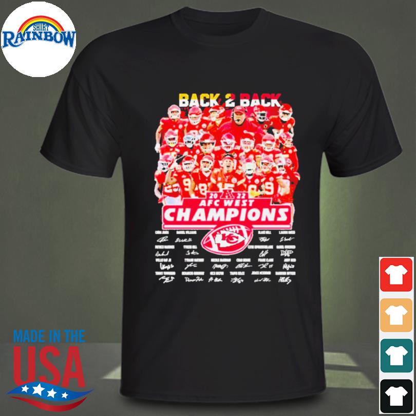 2022 Kansas City Chiefs AFC west division Champions signatures shirt,  hoodie, sweater, long sleeve and tank top