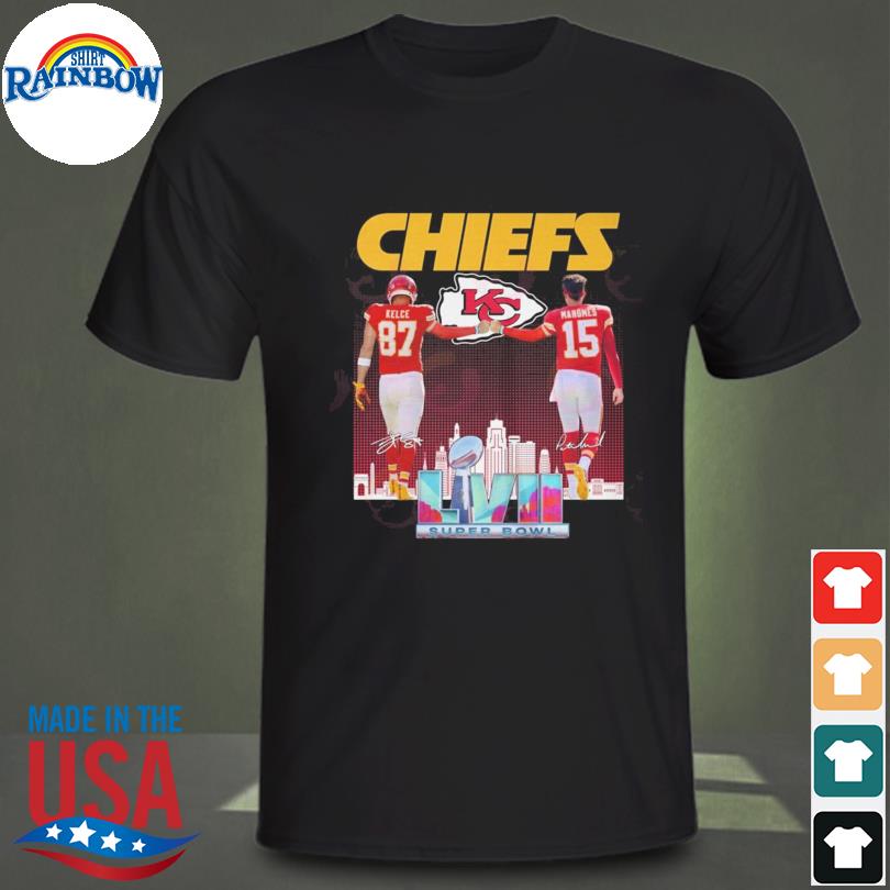 Kansas City Chiefs Super Bowl Wins Shirt Kelce 87 Mahomes 15 Chiefs Logo  Sweatshirt - Best Seller Shirts Design In Usa