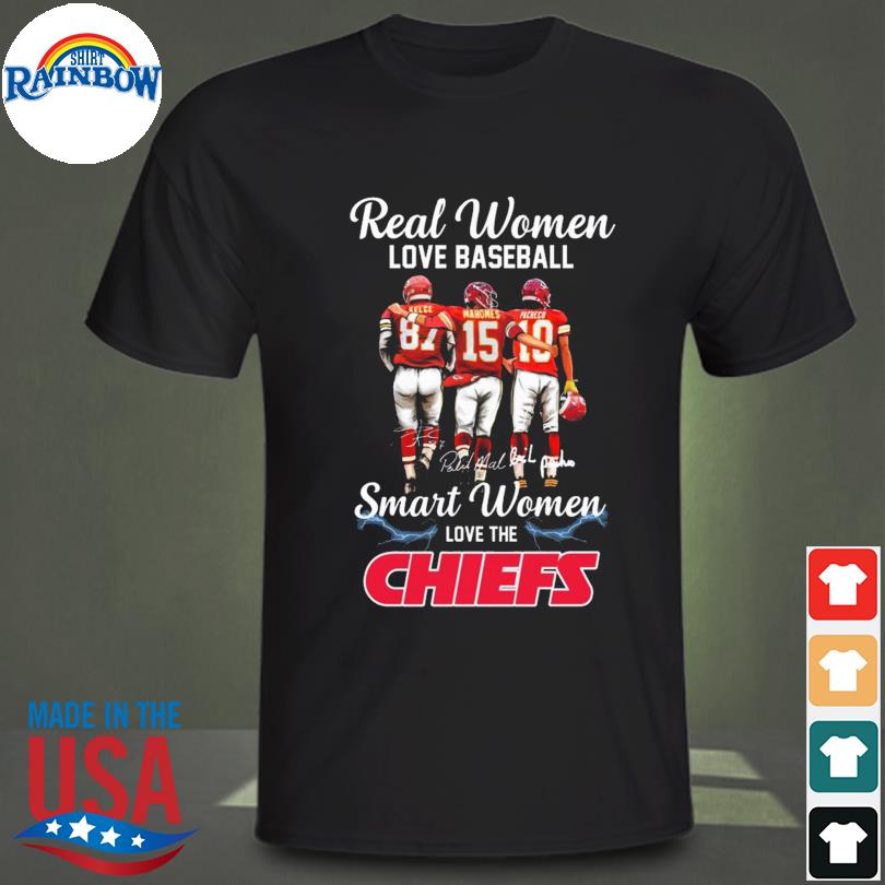Kansas city Chiefs real women love baseball smart women love the Kansas city Chiefs signatures 2023 shirt