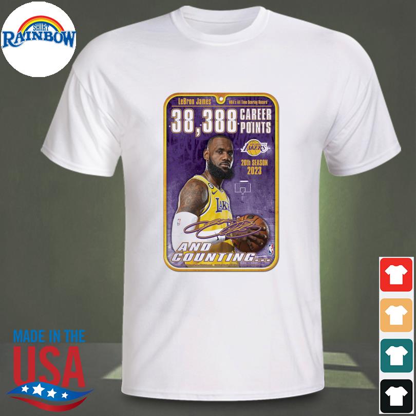 lebron James Los Angeles Lakers 38388 career points shirt
