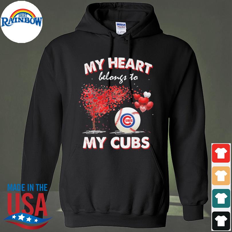 Premium My heart belongs to my chicago cubs shirt, hoodie, sweater, long  sleeve and tank top