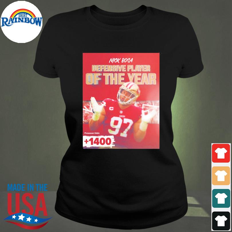 Nfl defensive player of the year winner is nick bosa shirt, hoodie,  longsleeve tee, sweater