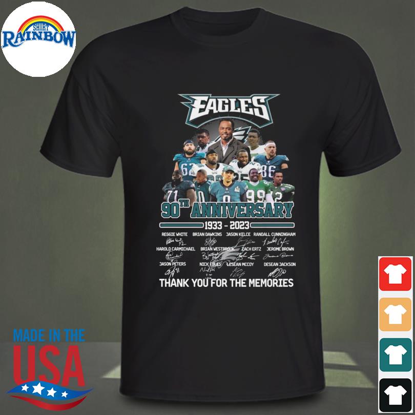 Philadelphia eagle 92th anniversary 1933 2023 thank you for the memories signatures shirt
