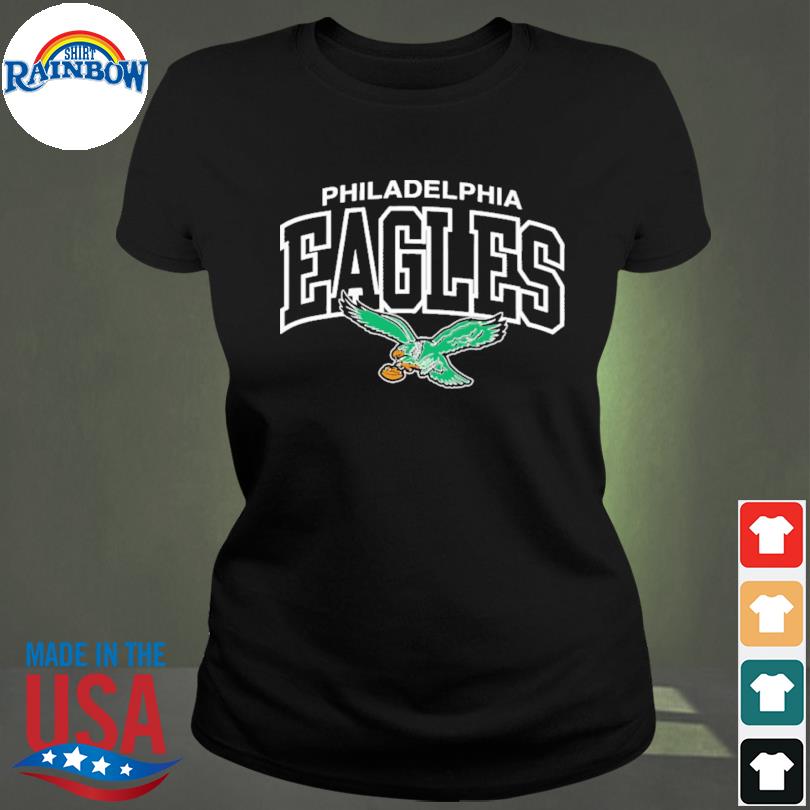 Nice philadelphia Eagles Mitchell & Ness Kelly Green Logo Arch Tee