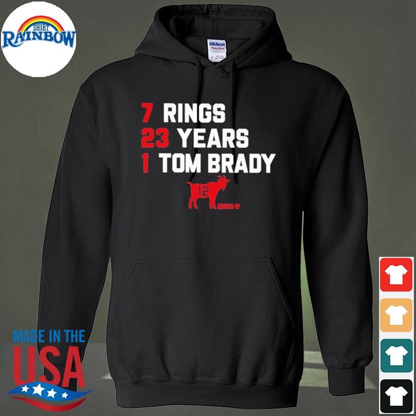 Tampa Bay Buccaneers The GOAT 7 Rings 23 Years 1 Tom Brady shirt, hoodie,  sweater, long sleeve and tank top