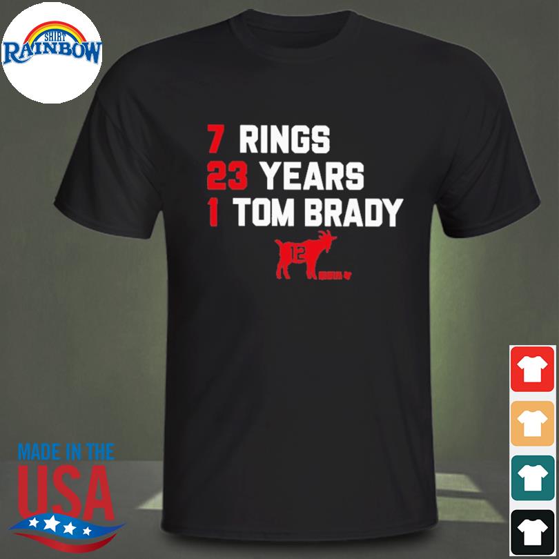 Tom Brady Goat 7 Rings 23 years 1 Tom Brady shirt, hoodie, sweater, long  sleeve and tank top