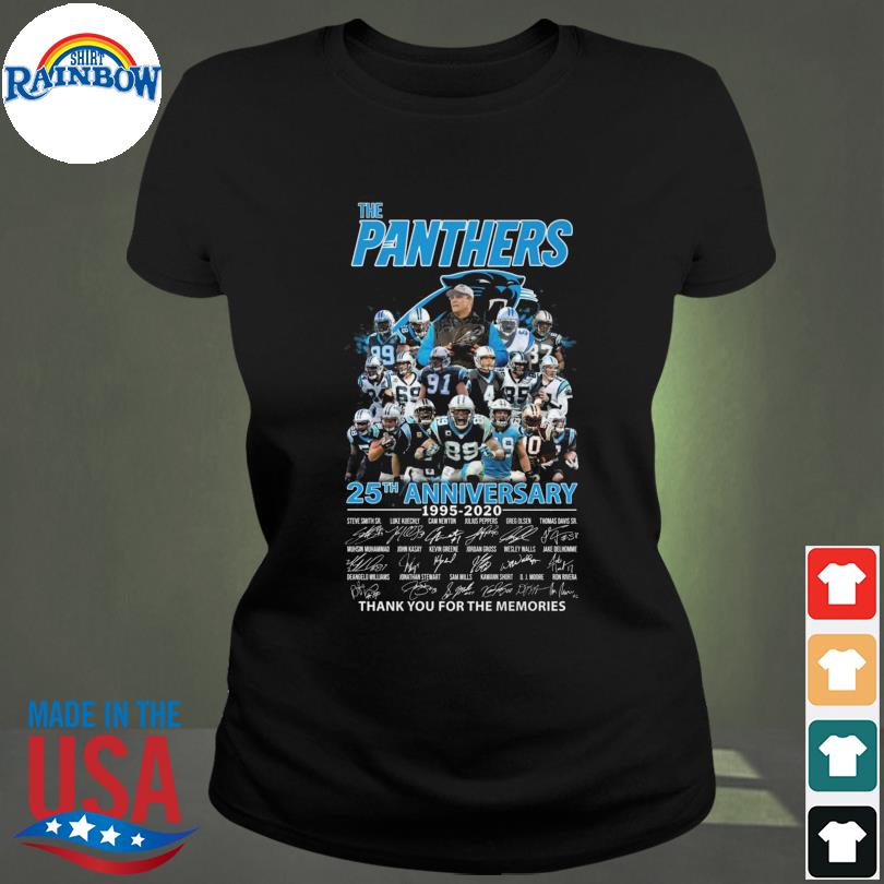 The Carolina Panthers 25th anniversary 1995 2020 thank you for the