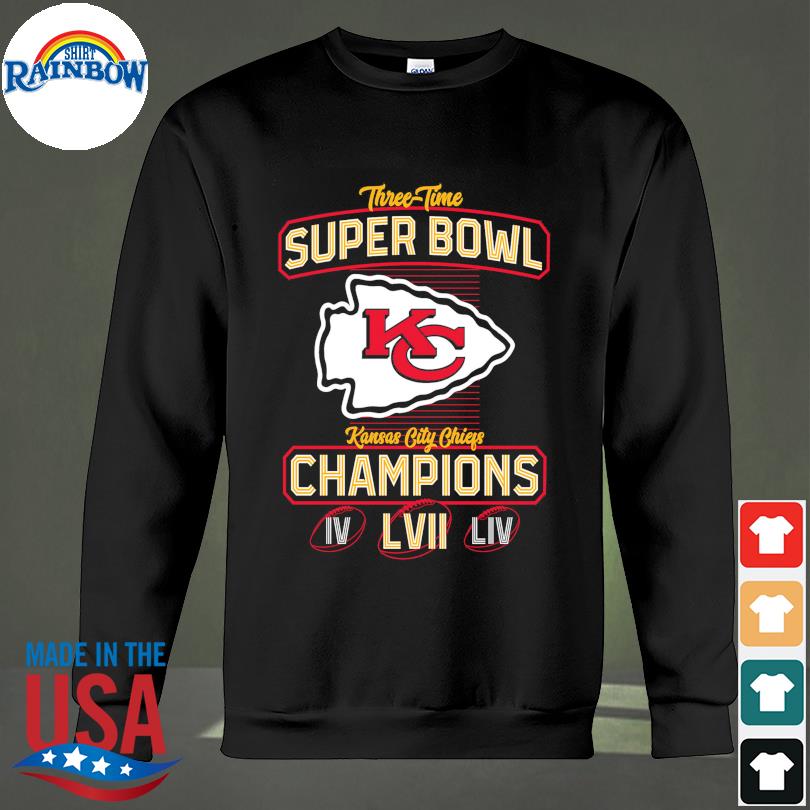 Kansas City Chiefs Champions 3x Super Bowl Iv Lvii Liv Baseball Jersey -  Tagotee