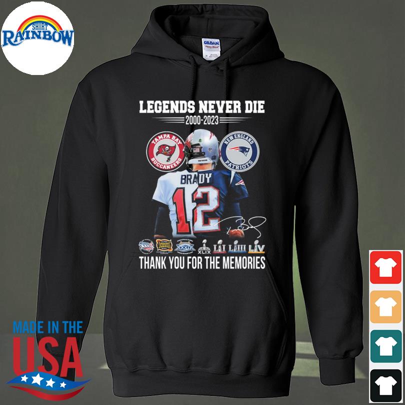 Tom Brady G.O.A.T 2000-2023 Thank You For The Memories Signature shirt,  hoodie, sweater, long sleeve and tank top