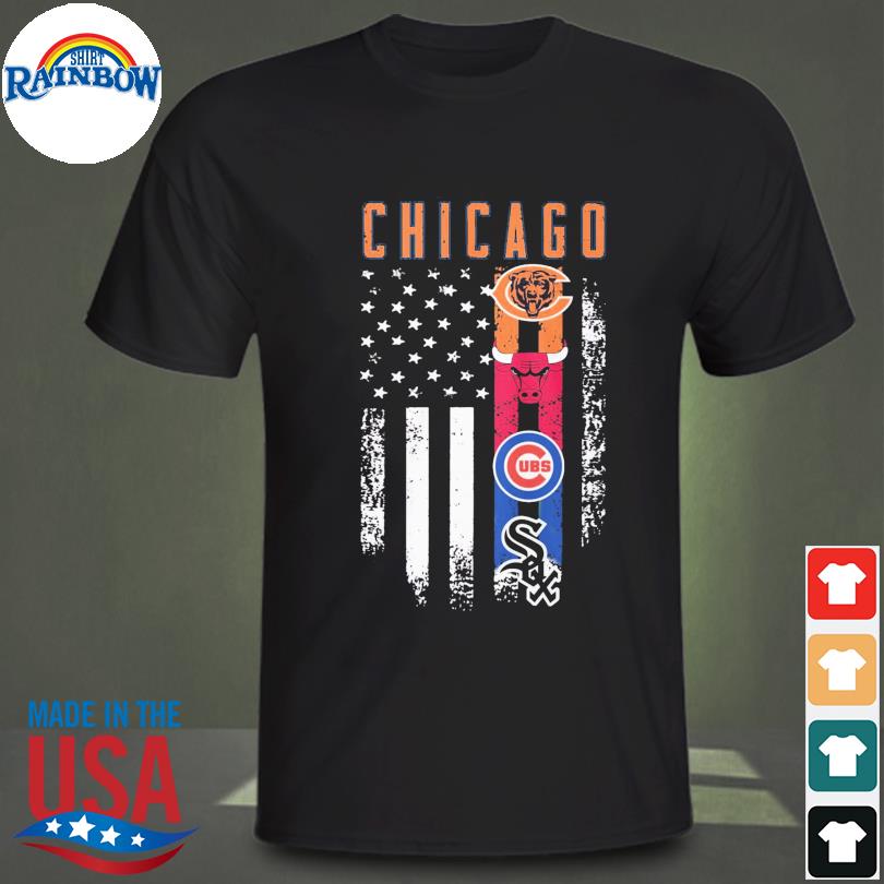 Official chicago Sport Team Logo American Flag Shirt, hoodie