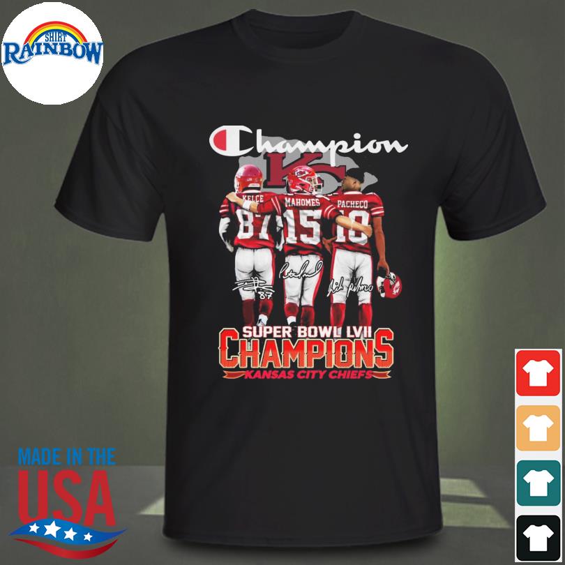 Kansas City Chiefs Super Bowl LVI Champions 2023 signatures shirt