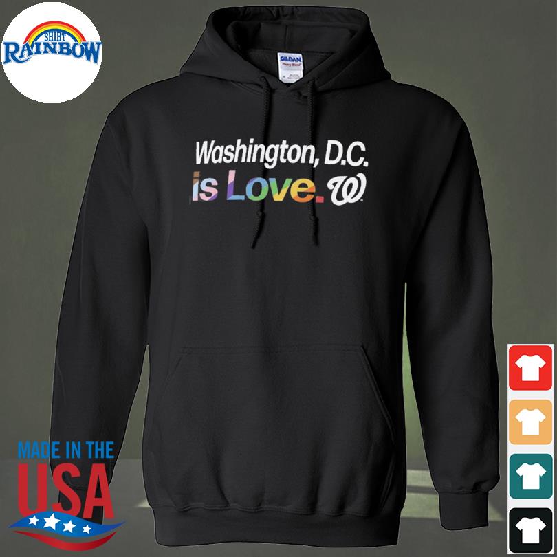 LGBTQ+ Washington Nationals is love pride logo 2023 T-shirt, hoodie,  sweater, long sleeve and tank top