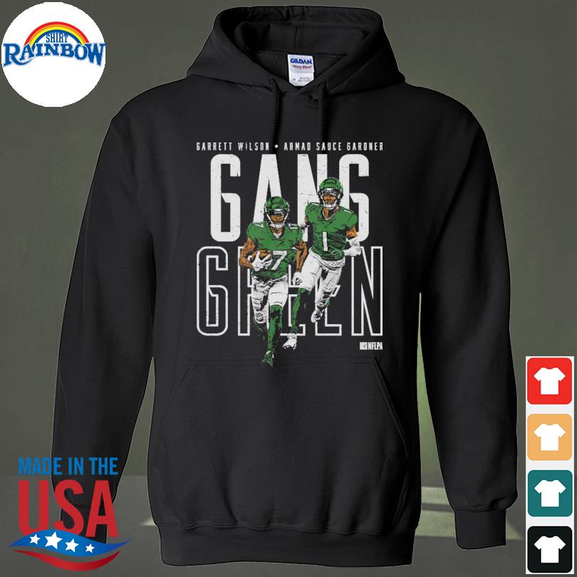 Sauce gardner & garrett wilson new york j gang green shirt, hoodie,  sweater, long sleeve and tank top