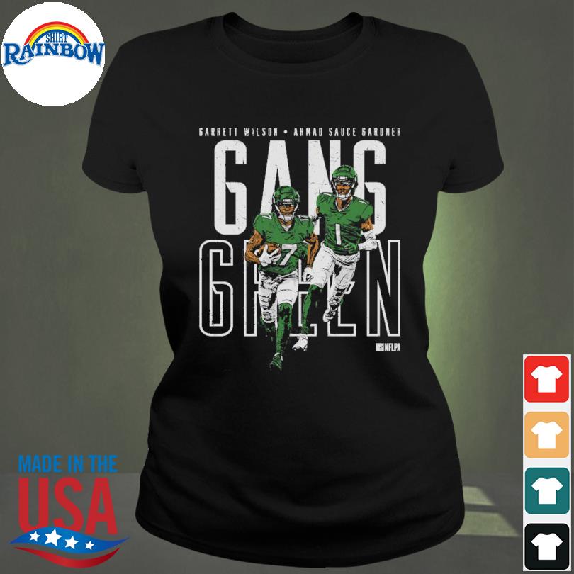 Sauce gardner & garrett wilson new york j gang green shirt, hoodie,  sweater, long sleeve and tank top