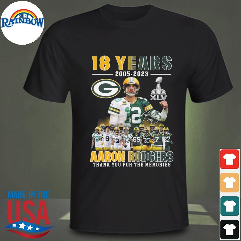 Aaron Rodgers Green Bay Packers signature retro shirt, hoodie, sweater,  long sleeve and tank top