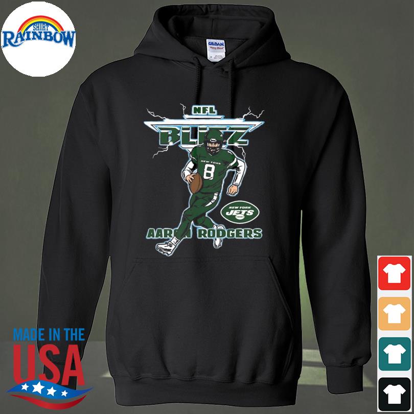 Aaron Rodgers New York Jets Homage Blitz Graphic shirt, hoodie