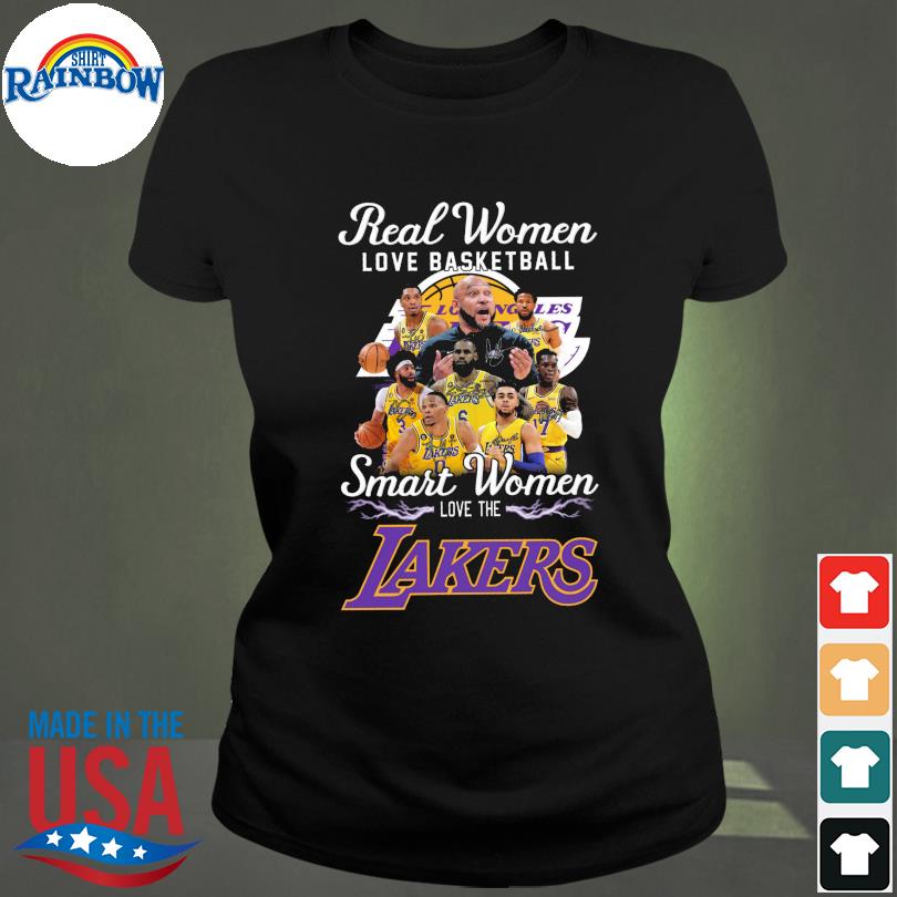 Real women love basketball smart women love The Lakers t-shirt, hoodie,  sweater, long sleeve and tank top