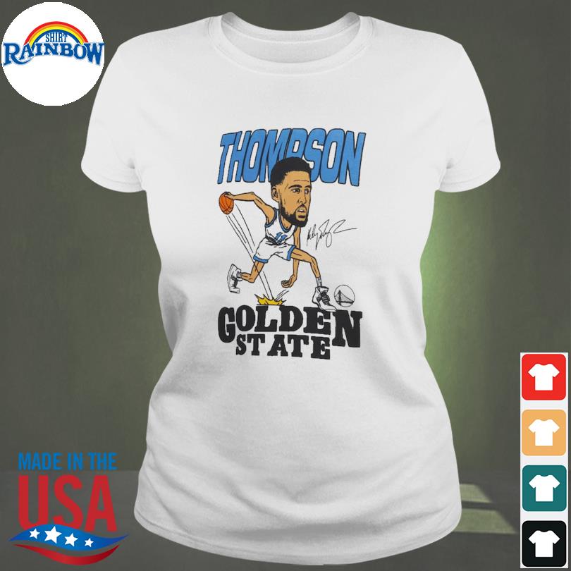 Men's Homage Klay Thompson White Golden State Warriors Caricature Tri-Blend T-Shirt