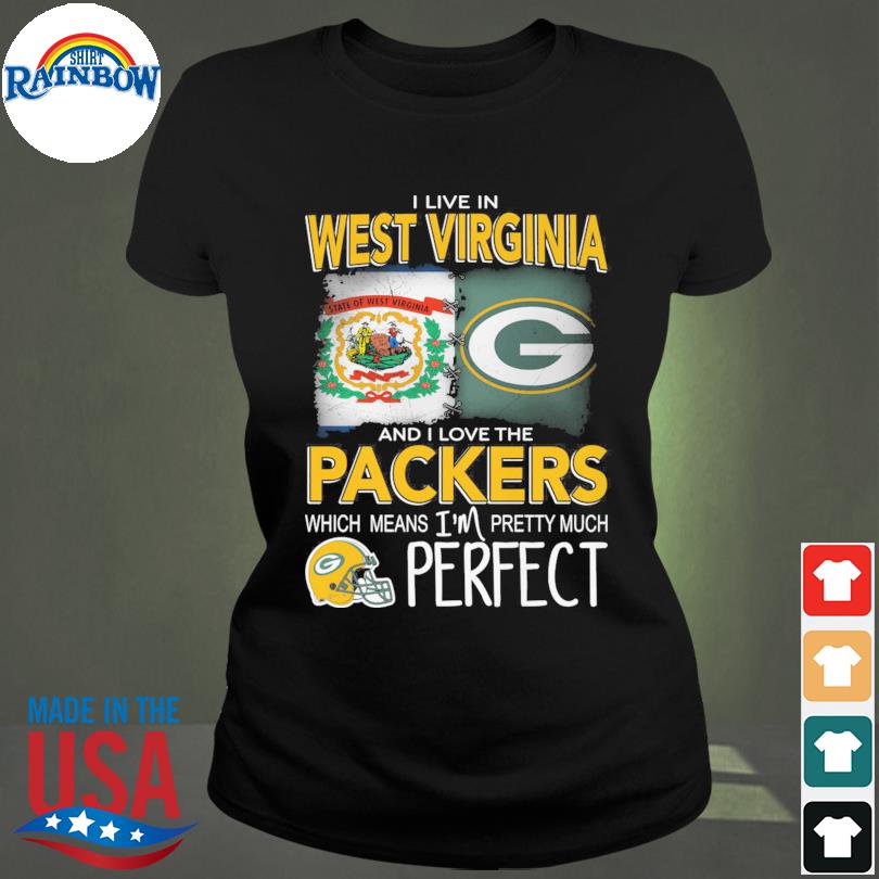 I may live in West Virginia but Green Bay Packers lives in me shirt, hoodie,  sweater, long sleeve and tank top