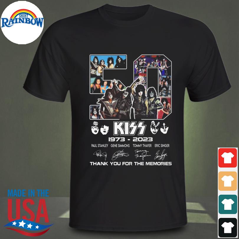 Official 50 Years 1973 2023 KISS Band Signatures Thank You For The Memories  Shirt - Teespix - Store Fashion LLC