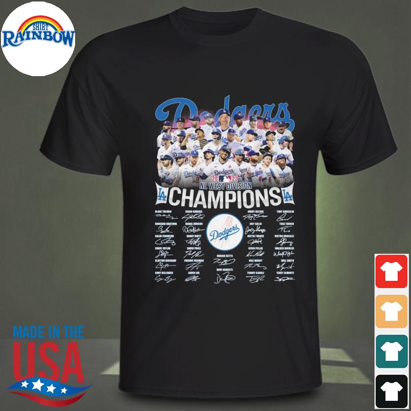 Los Angeles Dodgers 2023 NL West Division Champions signatures shirt,  hoodie, sweater, long sleeve and tank top