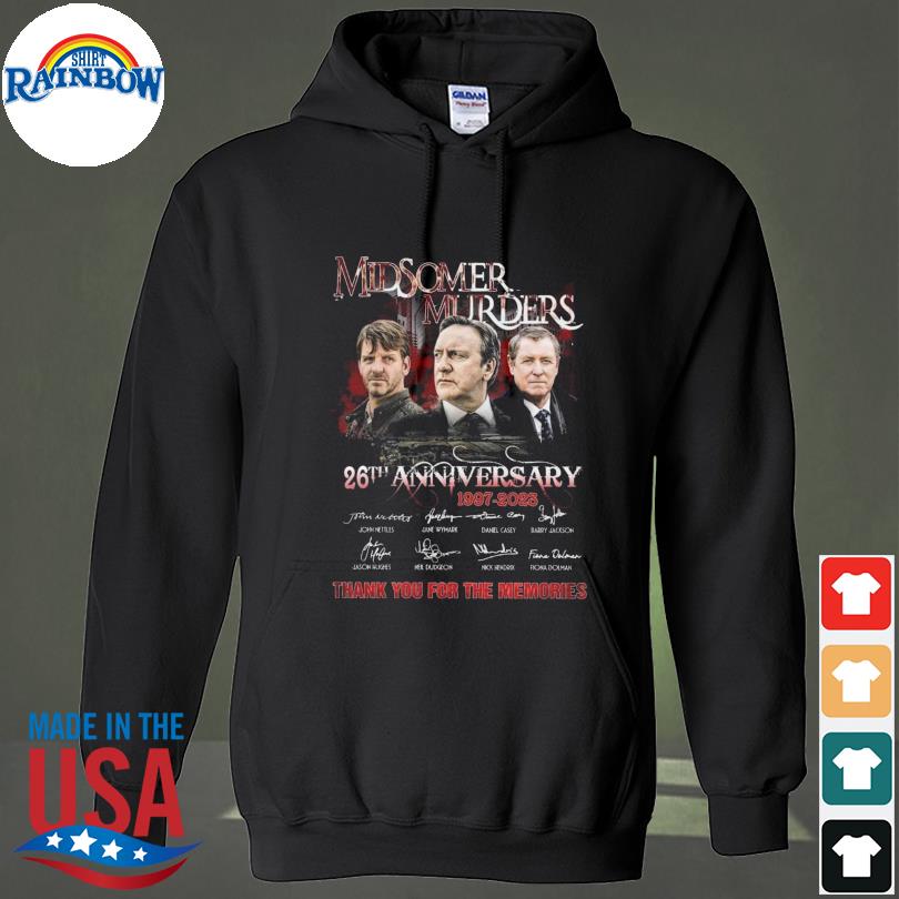 Midsomer Murders 26th anniversary 1997 2023 thank you for the memories signatures s hoodie