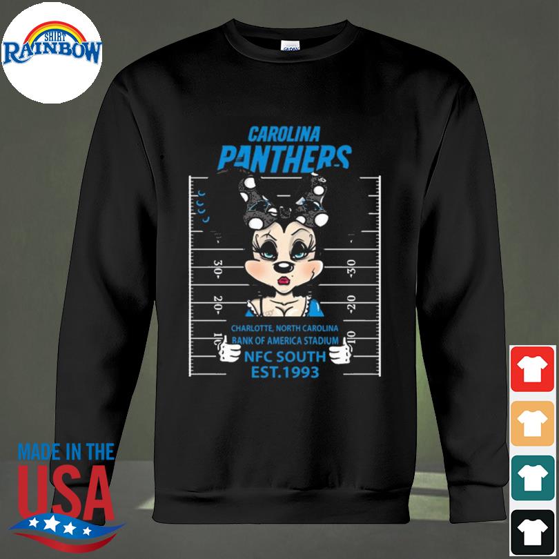 Minnie Mouse Carolina Panthers charlotte north carolina bank of america  stadium nfc south est 1993 shirt, hoodie, sweater, long sleeve and tank top