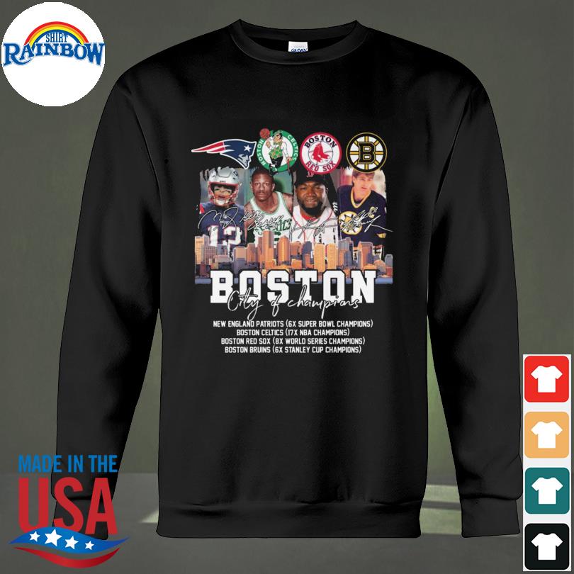 Boston bruins new england Patriots boston celtics boston red sox city of  champions shirt, hoodie, longsleeve tee, sweater