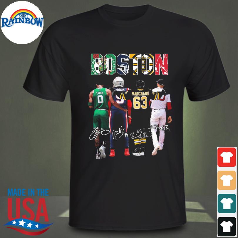 Tatum Marchand Boston Celtics New England Patriots Boston Bruins And Boston  Red Sox Signatures Shirt