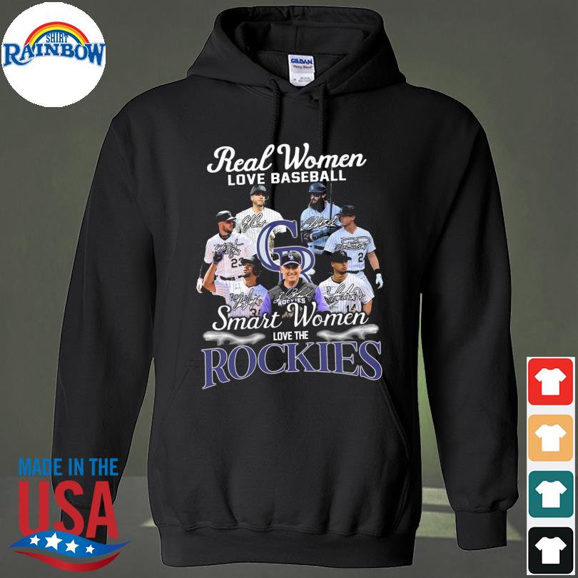 Heart Diamond Real Women Love Baseball Smart Women Love The Colorado Rockies  2023 Shirt, hoodie, sweater, long sleeve and tank top