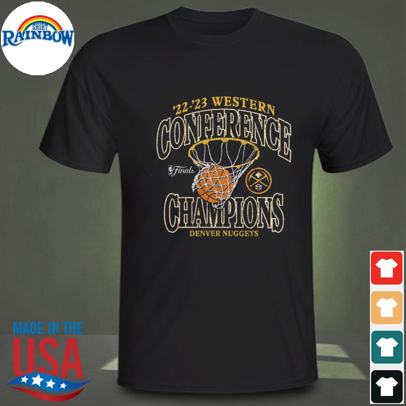Denver nuggets 2023 western conference champions pass hoops shirt