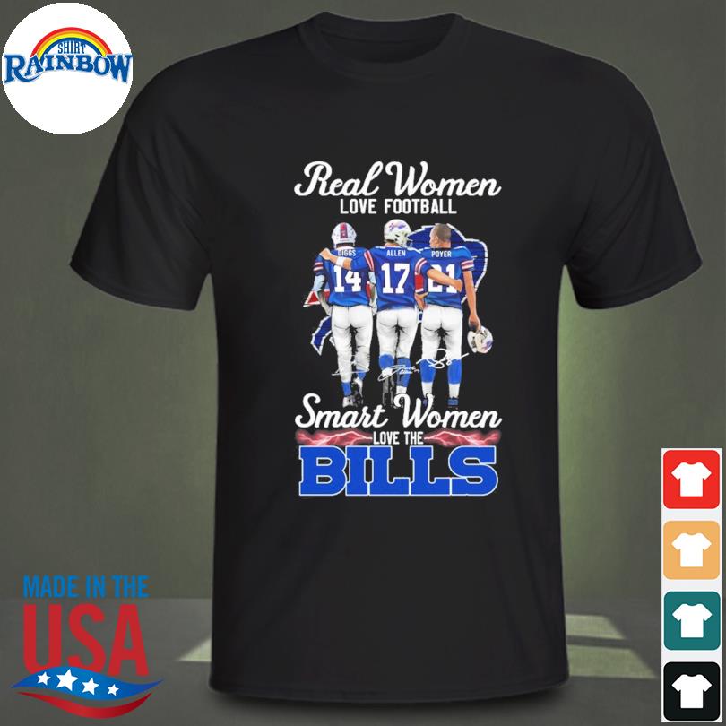 NEW 2023 Real Women Love Football Smart Women Love The Buffalo Bills Unisex  T-Shirt