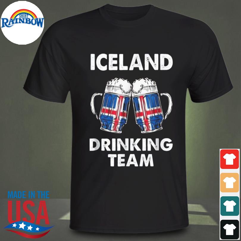 Iceland drinking team flag beer lovers 2023 shirt